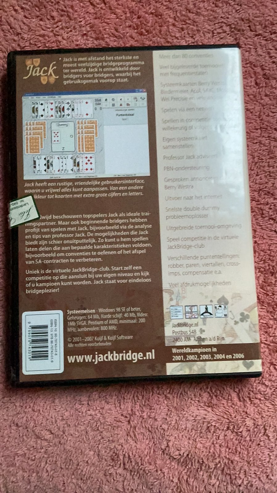 CD Bridgespeler: Jack - Het Ultieme Bridgeprogramma, Een of twee spelers, Ophalen of Verzenden, Gebruikt