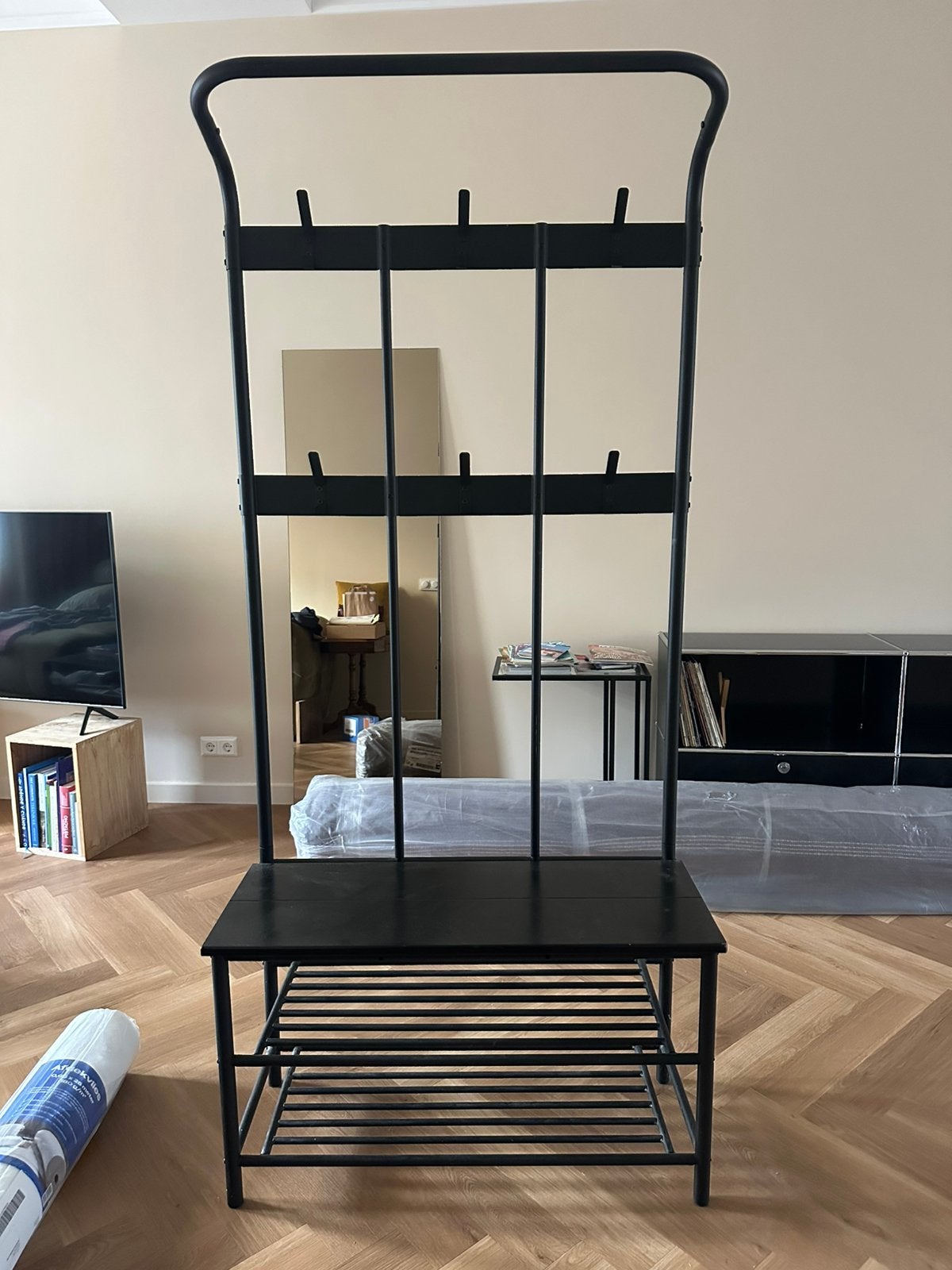 Kapstok gangmeubel IKEA Zwart, Ophalen, Zo goed als nieuw