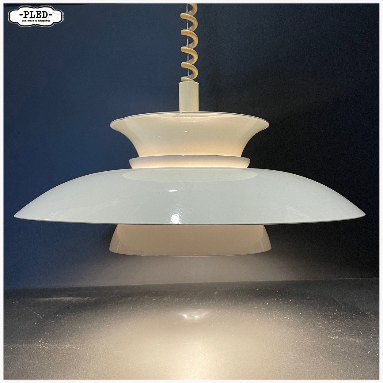 Vintage lamp Hanglamp in stijl Louis Poulsen, Poul Hennigsen, Ophalen, E27 (groot), Nb, Nb