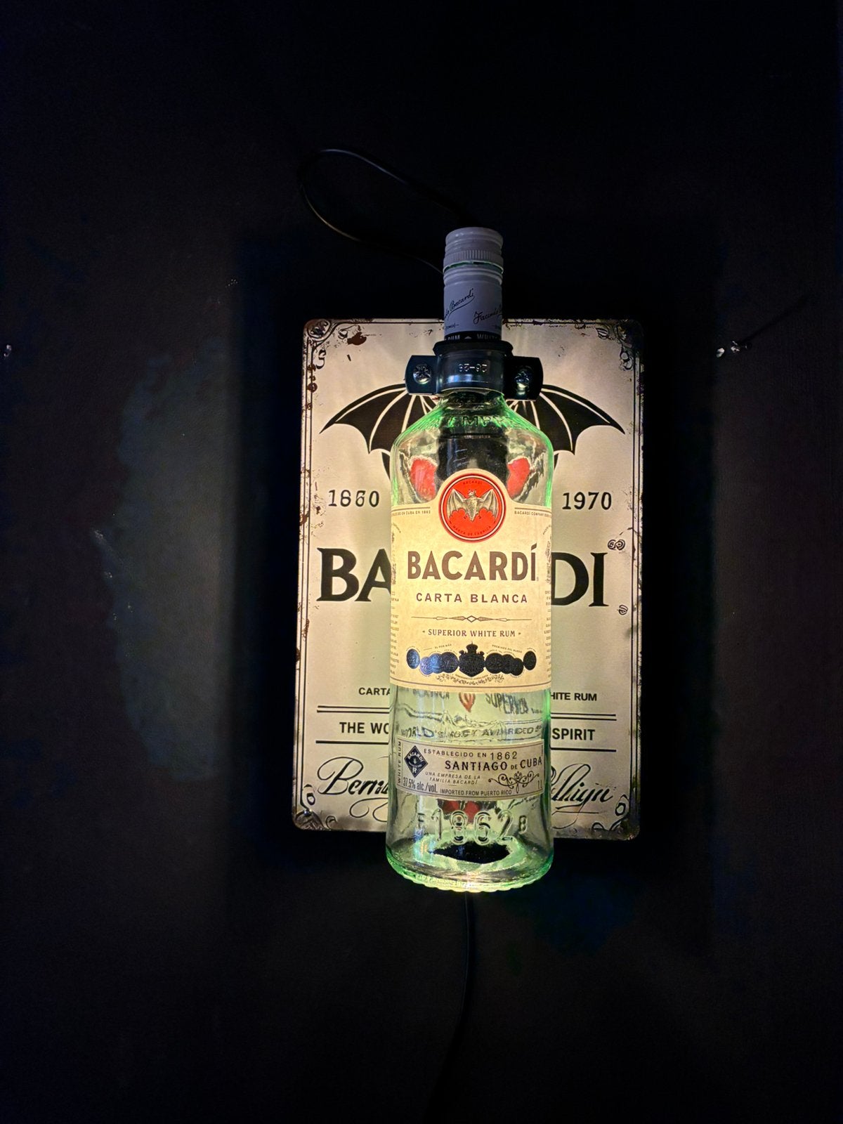 Bacardi Wandlamp, Met schakelaar, Nieuw, Glas, Wandlamp