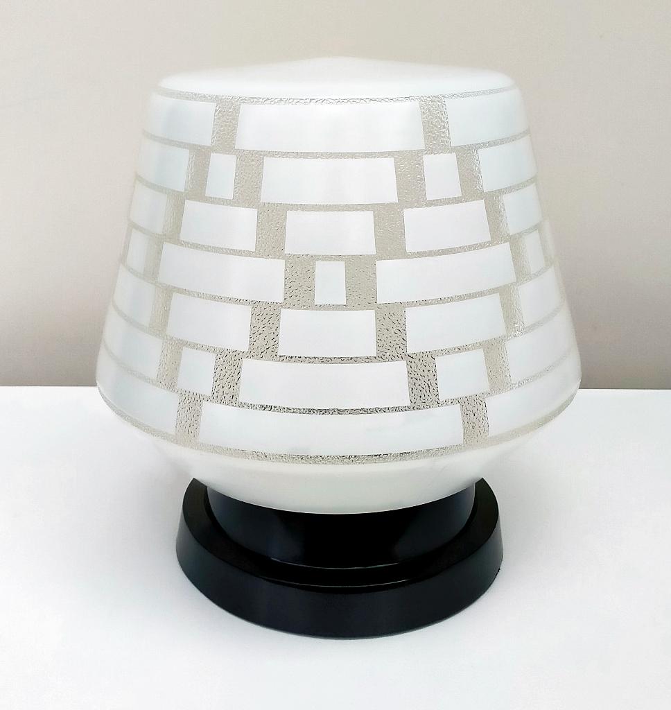 Antiek Glazen Jugendstil Thabur Lamp Bollamp Plafondlamp, Ophalen of Verzenden, Zo goed als nieuw, Glas, Antiek / Art Deco / Jugendstil / Thabur / Haags design
