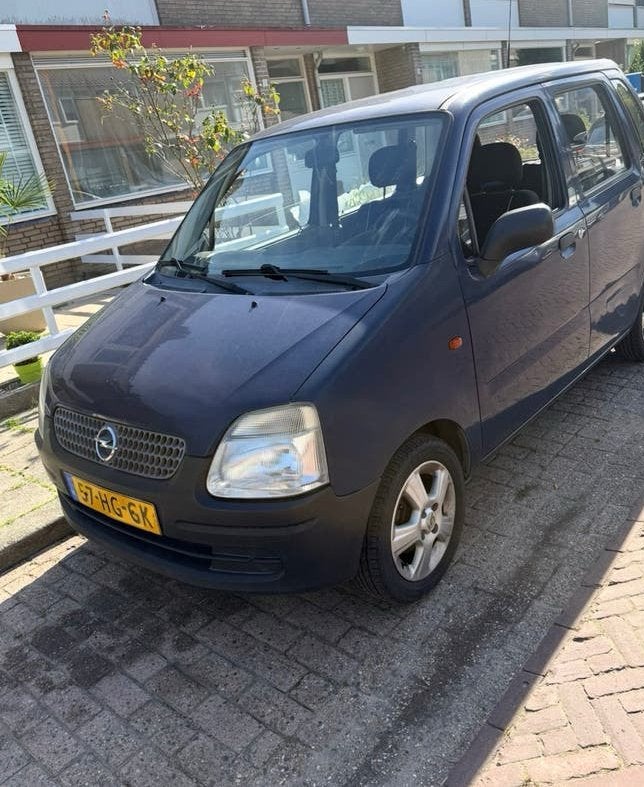 Opel Agila 1.0 I 12V 2001 Blauw, Auto's, Voorwielaandrijving, 15 km/l, 31 €/maand, 973 cc