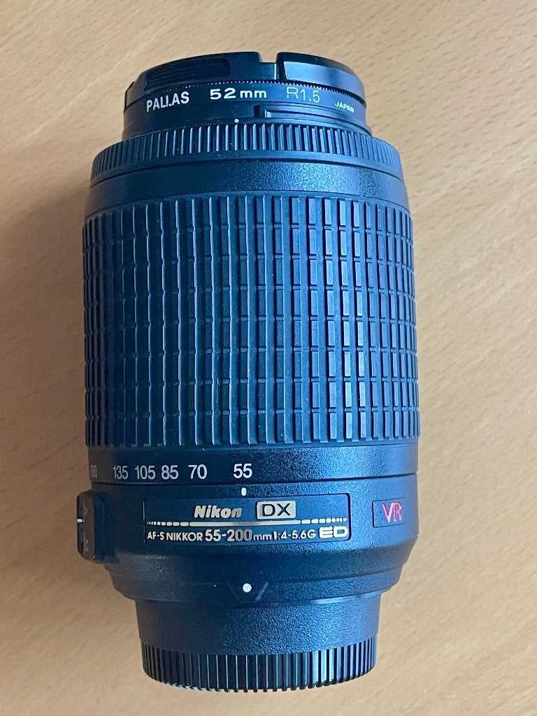 Nikon telelens AF-S Nikkor 55-200 mm DX, Beschermhoes/tas, Nikon, Zo goed als nieuw, Nikon F-mount