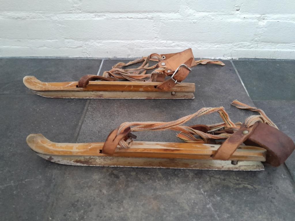 Friese doorlopers ~ houten schaatsen IJsnocht, Ophalen of Verzenden, Gebruikt, Friese doorlopers, Overige merken