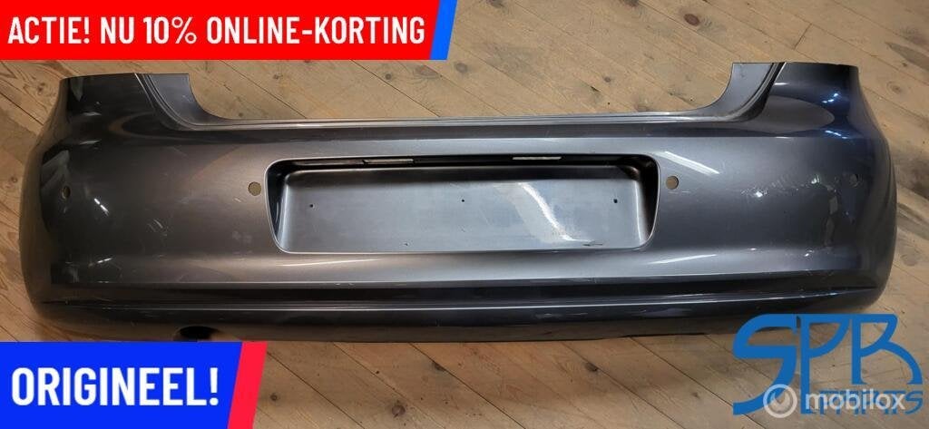 VW POLO 6R LD7R ACHTERBUMPER 4x PDC 1X UITLAAT GAT SPARING, Gebruikt, Volkswagen, Ophalen of Verzenden, Volkswagen