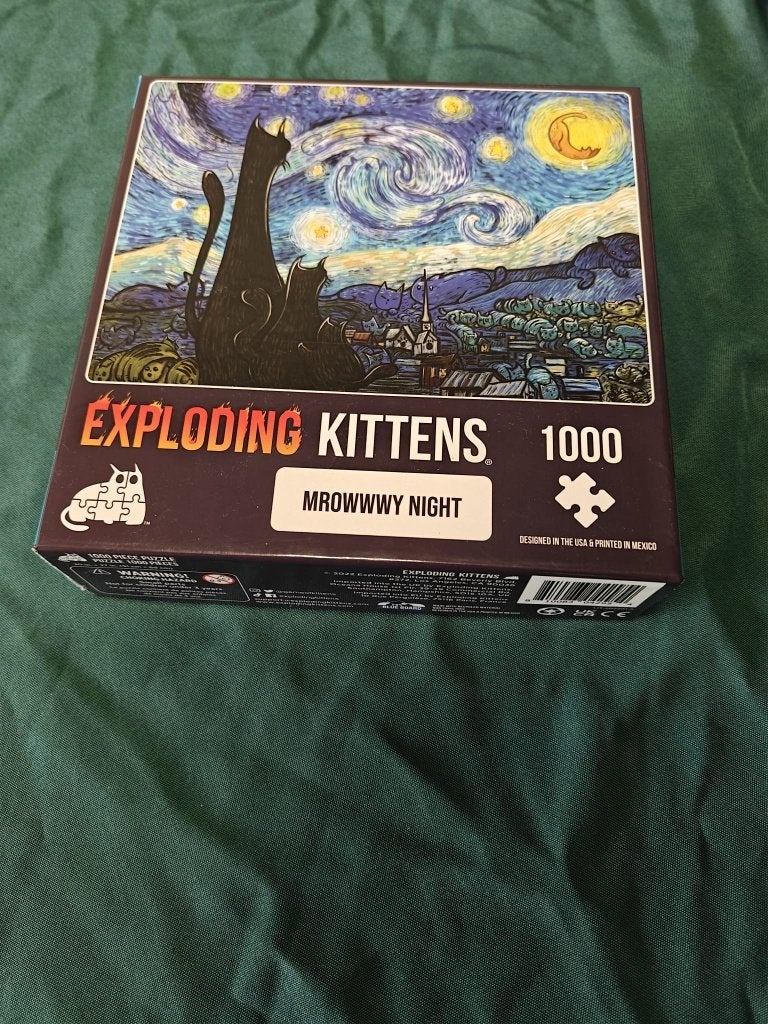 Exploding Kittens Van Gogh Legpuzzel (Compleet), Ophalen of Verzenden, 500 t/m 1500 stukjes, Zo goed als nieuw, Legpuzzel