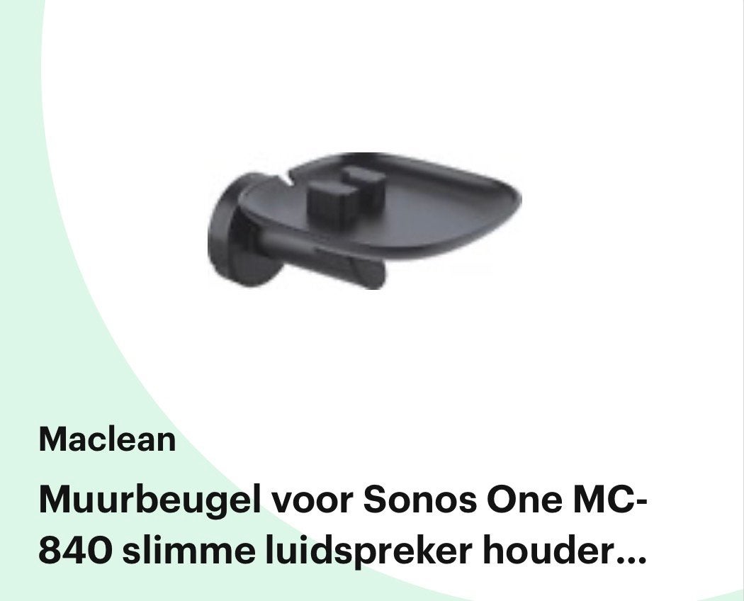 Maclean Muurbeugel voor Sonos One MC-840 slimme luidspreker, Audio, Tv en Foto, Overige merken, Inclusief muurbeugels, Overige typen