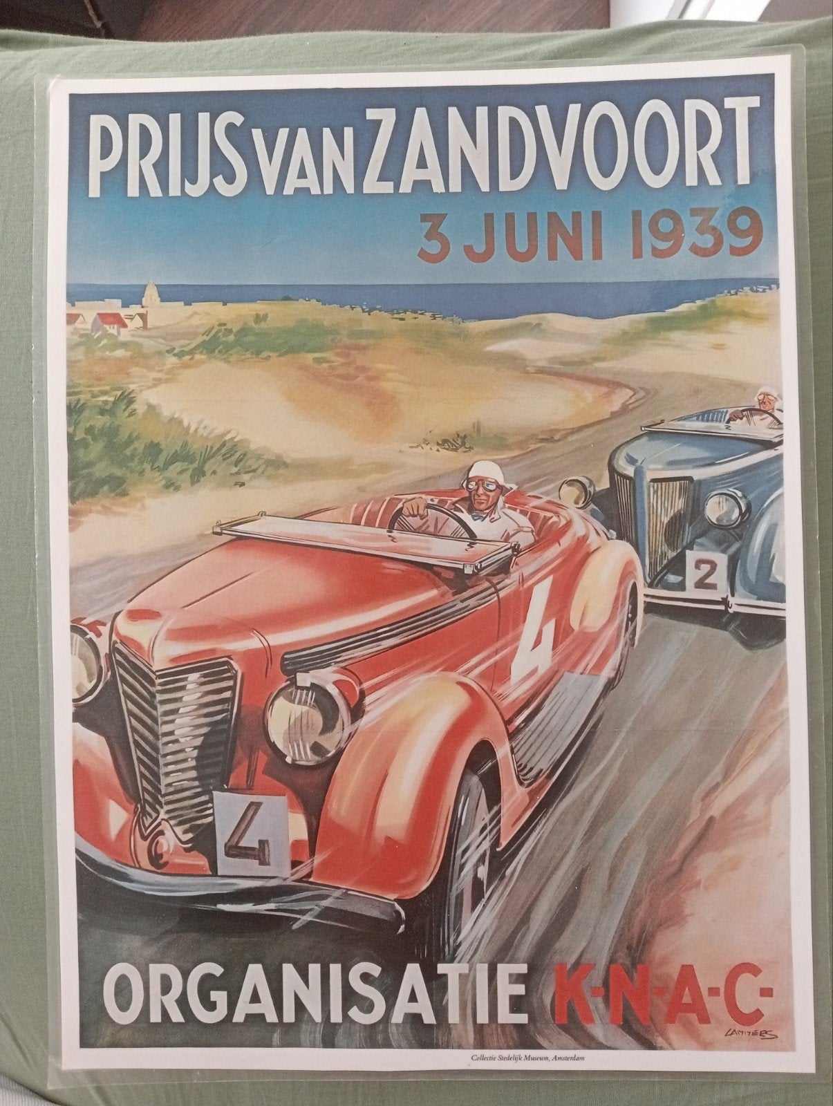 Stedelijk Museum Poster 'Prijs van Zandvoort' 1939, Verzamelen, Ophalen of Verzenden, A1 t/m A3, Overige onderwerpen, Rechthoekig Staand