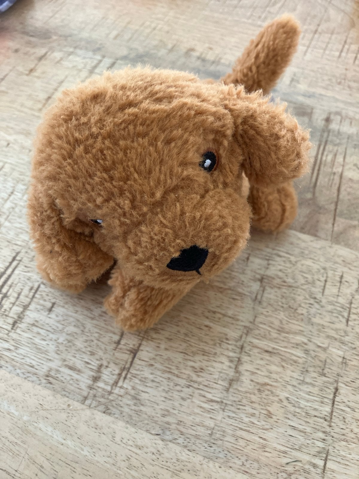 Schattige bruine knuffelhond met roze halsband, Overige merken, Overige karakters, Zo goed als nieuw, Middelgroot (20 tot 80 cm)