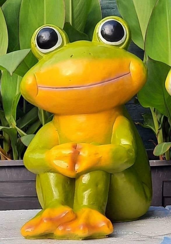 Mooie Grappige XXL zittende Grote Kikker 50cm,,,,,,, Ophalen, Nieuw, Kunststof, Dierenbeeld
