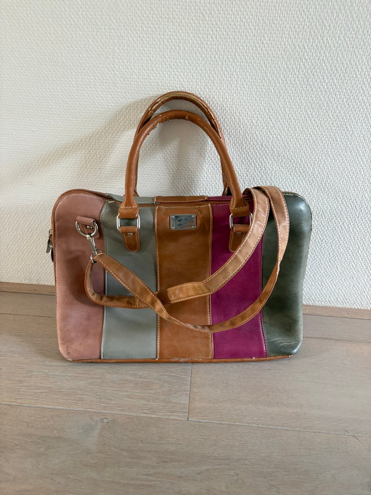 Stijlvolle Werktas / Laptoptas - Meerkleurig Leer, Ophalen of Verzenden, Gebruikt, Overige kleuren, Overige typen