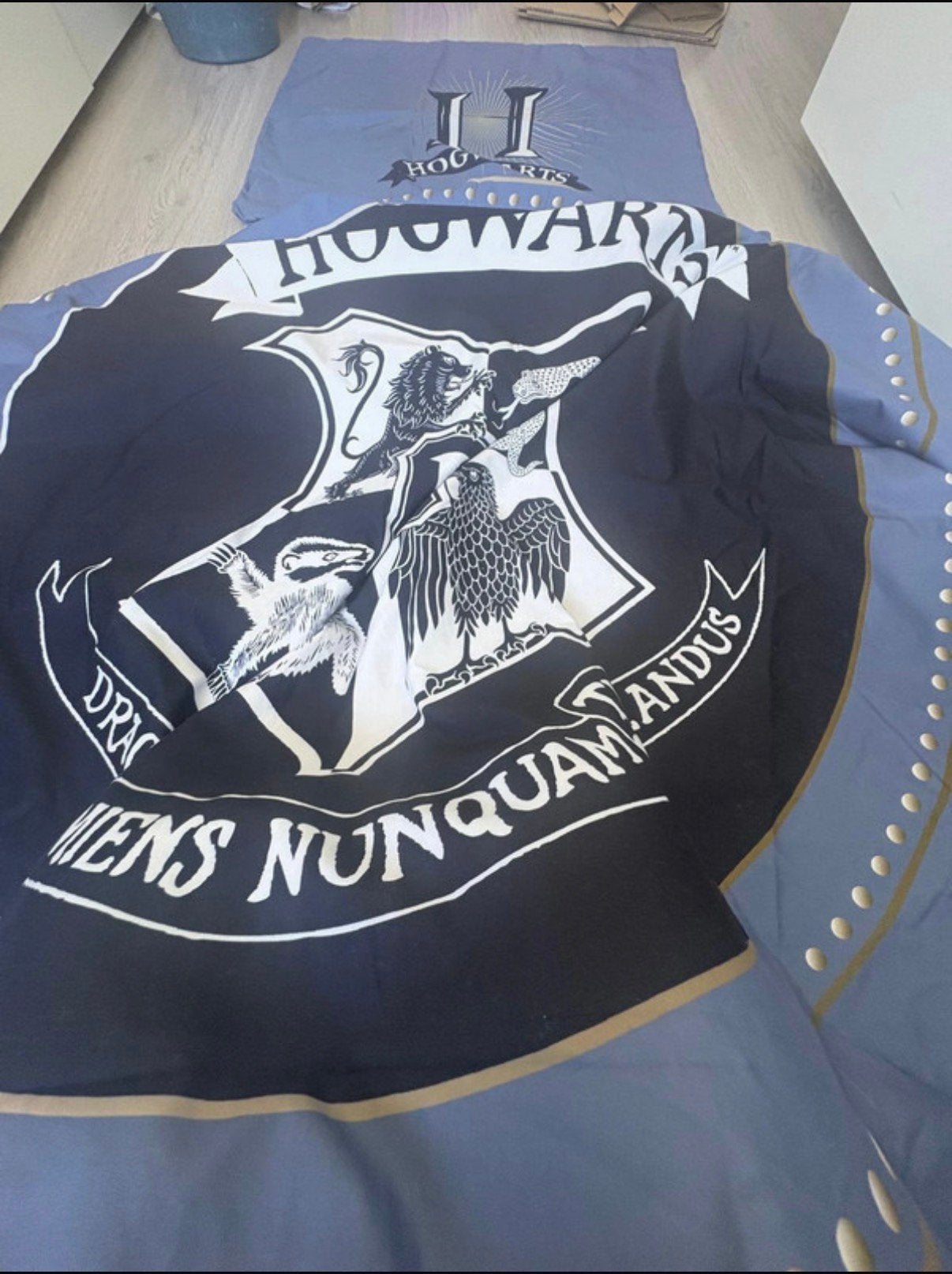 Harry potter dekbedovertrek 140x 200 cm, Huis en Inrichting, Slaapkamer | Beddengoed, Ophalen, Eenpersoons, Blauw, Overige typen