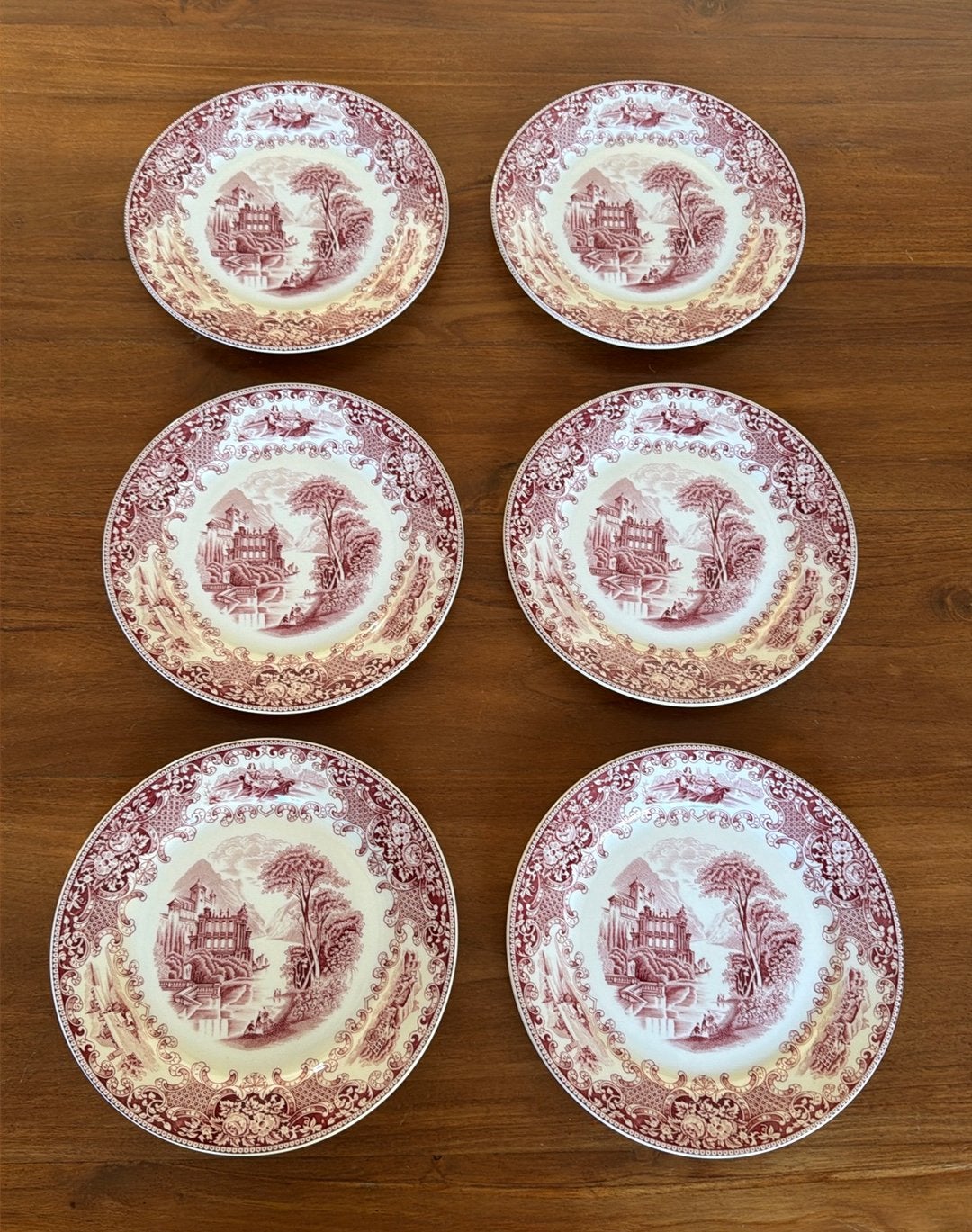 6 Royal Sphinx Old England borden 23,5 cm, Huis en Inrichting, Ophalen of Verzenden, Zo goed als nieuw, Bord(en), Overige stijlen