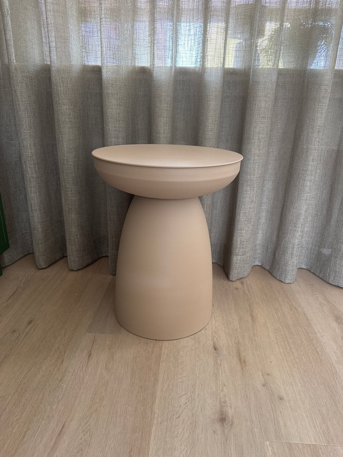 Bijzettafel Loods5 Beige - Nieuw, 45 tot 60 cm, Overige materialen, Minder dan 55 cm, Rond