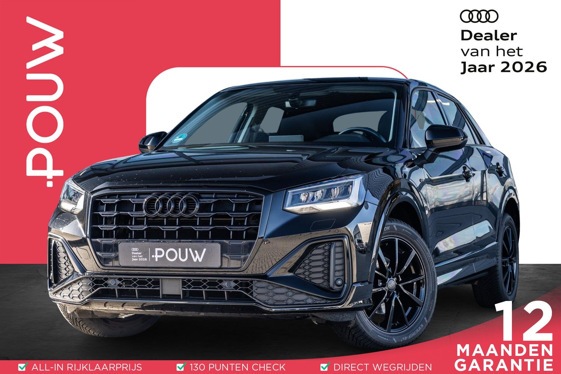 Audi Q2 35 TFSI 150pk S-tronic Pro Line | 17" Velgen | Stoel, Auto's, 12 maanden, Stof, 4 cilinders, Zwart