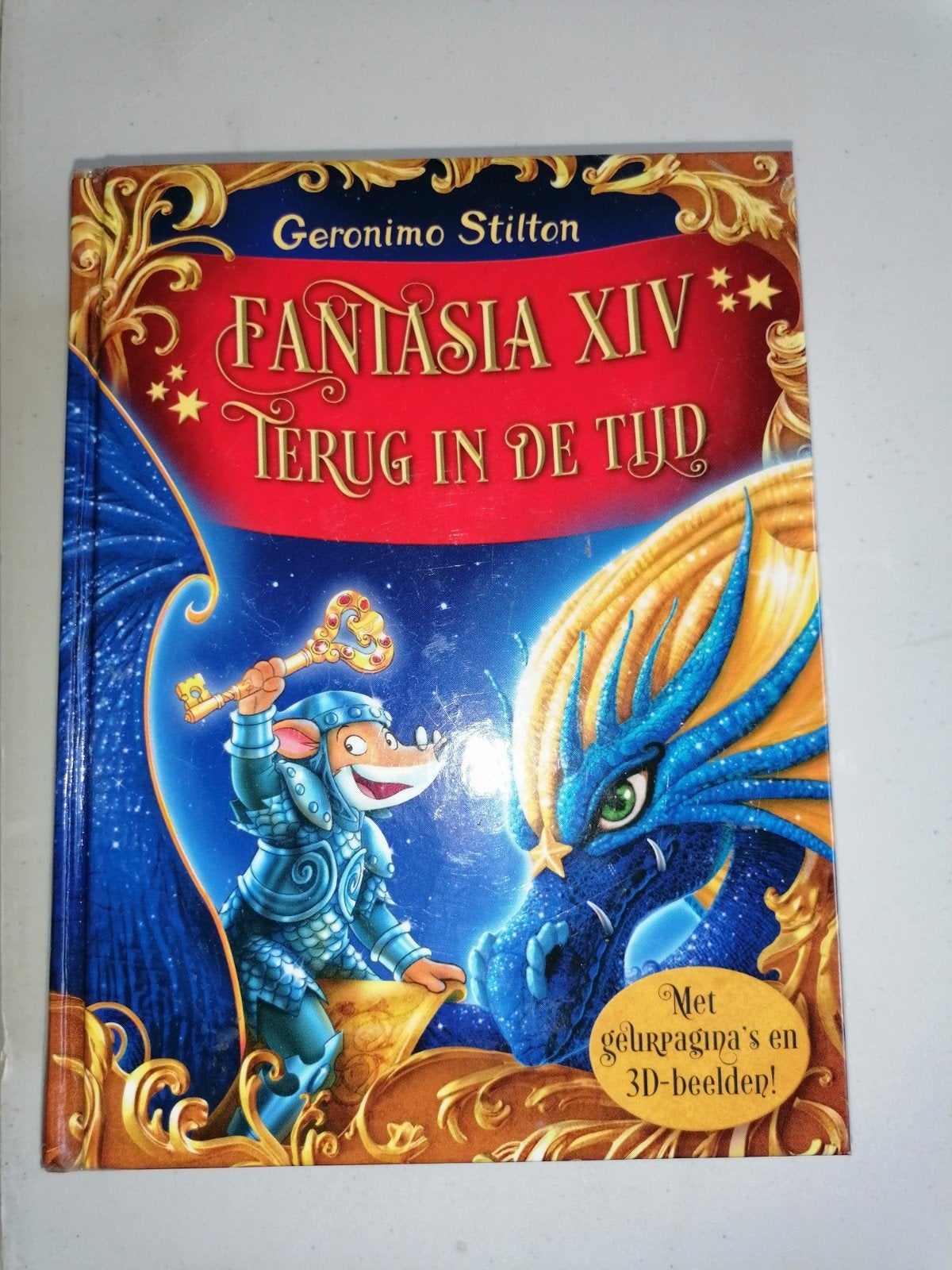 Geronimo Stilton - Fantasia XIV: Terug in de Tijd, Ophalen of Verzenden, Zo goed als nieuw, Geronimo Stilton, Fictie