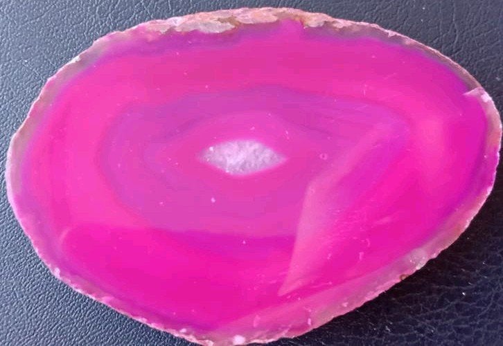 Roze Agaat Schijf Dikke Plak 1.7cm Gewicht 122.5gr., Ophalen of Verzenden, Nieuw