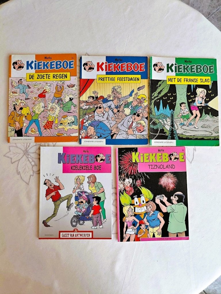 5 Kiekeboe strips mooie staat leuke bundel., Meerdere stripboeken, Ophalen of Verzenden, Zo goed als nieuw