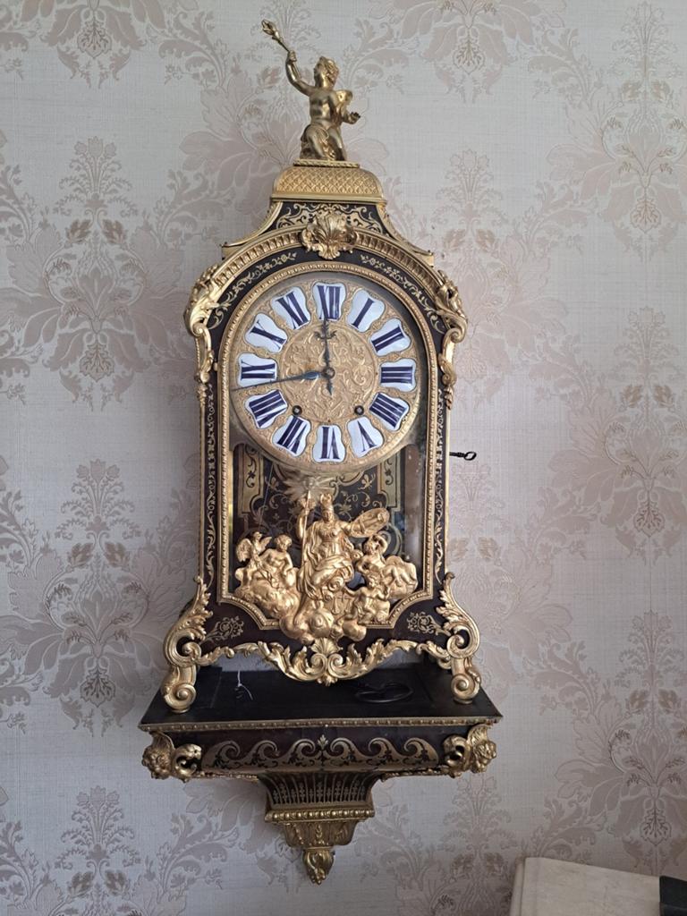 Museumwaardige Boulle Consoleklok met Trekrepetitie (1760-17, Antiek en Kunst, Antiek | Klokken, Ophalen of Verzenden