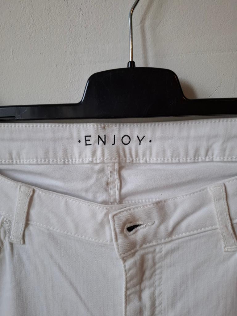 Enjoy Capri wit stretch katoen maat 44, Wit, Maat 42/44 (L), Enjoy, Nieuw