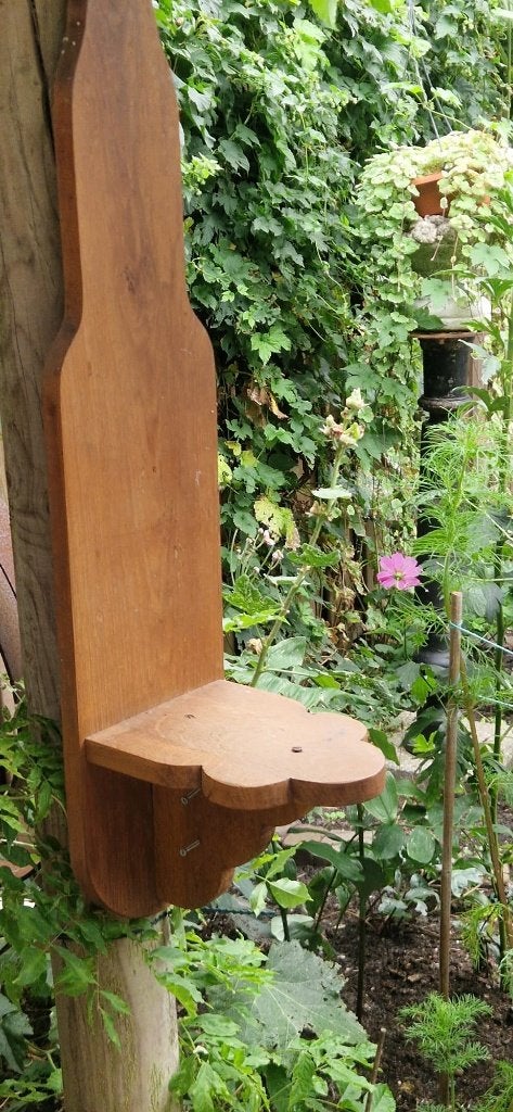 Vintage, handgemaakt houten wandconsole (brocante), Gebruikt, Hout, Vintage, 82 cm