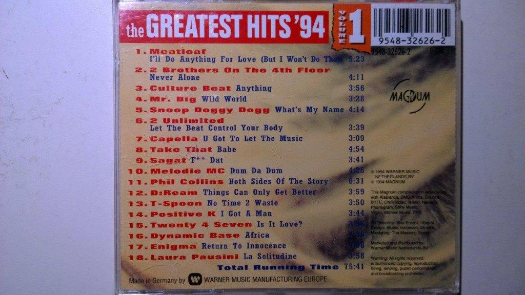 The Greatest Hits '94 Volume 1, Ophalen of Verzenden, Zo goed als nieuw, Pop
