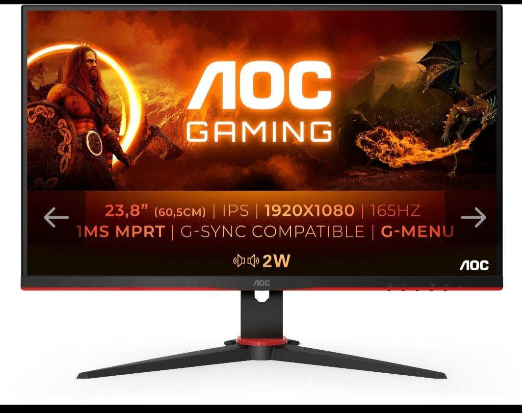 AOC Gaming Monitor 23.8" 165Hz Full HD IPS G-Sync, Computers en Software, Monitoren, IPS, Nieuw, Full HD, Minder dan 1 ms