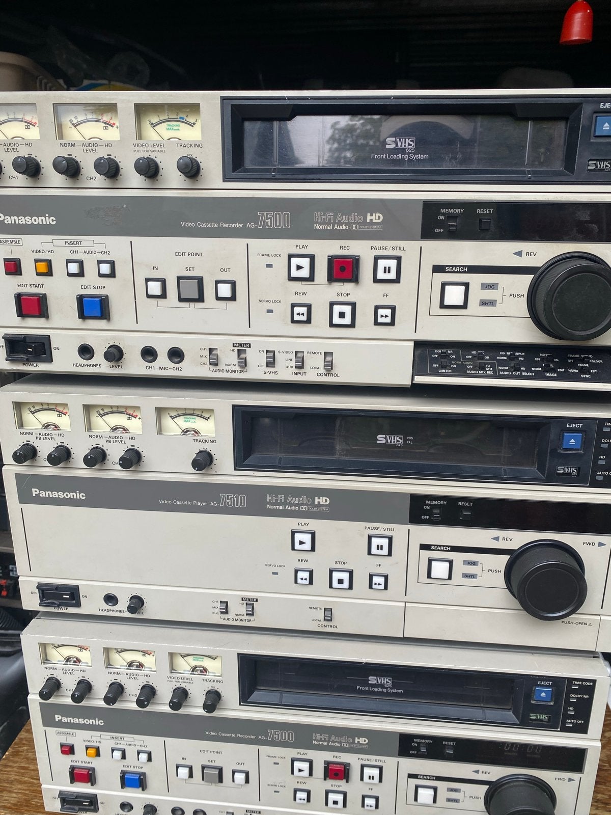 Panasonic AG-7500 en AG-7510 S-VHS Videorecorders/Spelers, Audio, Tv en Foto, Videospelers, Ophalen of Verzenden, Gebruikt, VHS-speler of -recorder