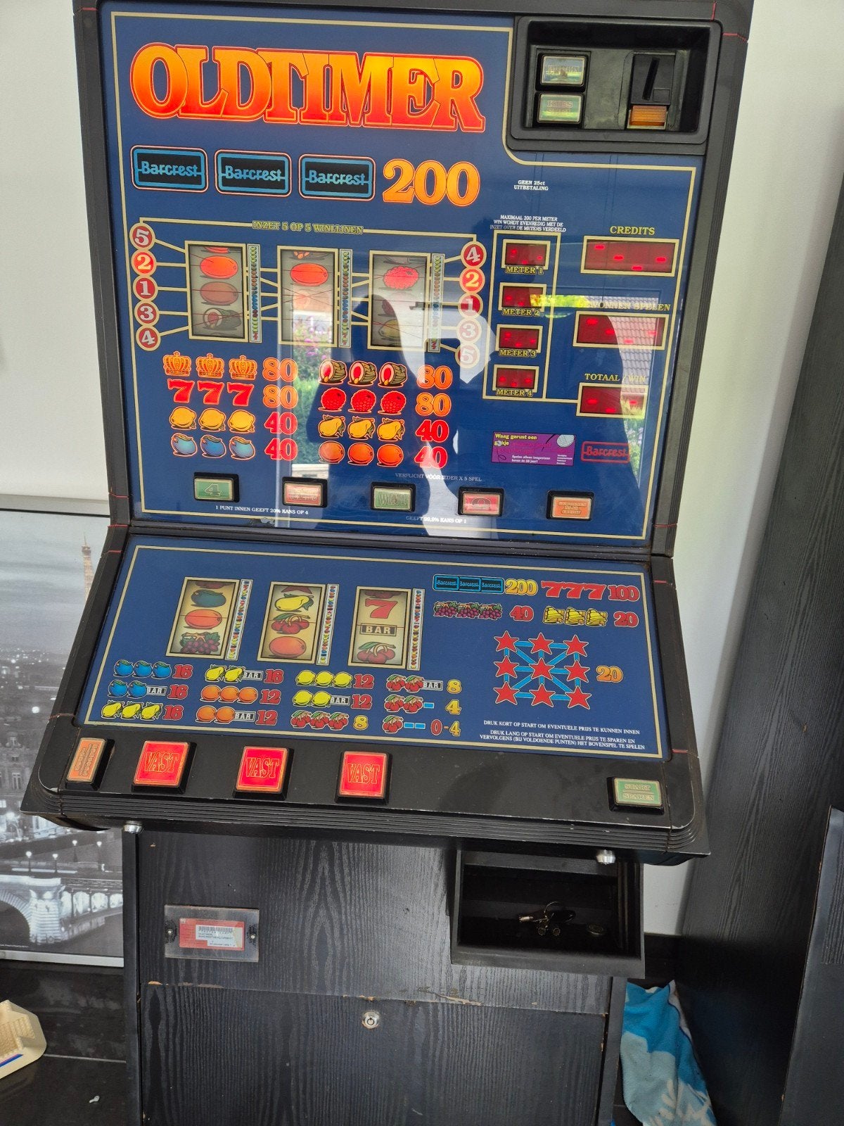 Oldtimer gokkast op euro's, compleet en werkend, Verzamelen, Automaten | Gokkasten en Fruitautomaten, Euro, Ophalen, Gebruikt