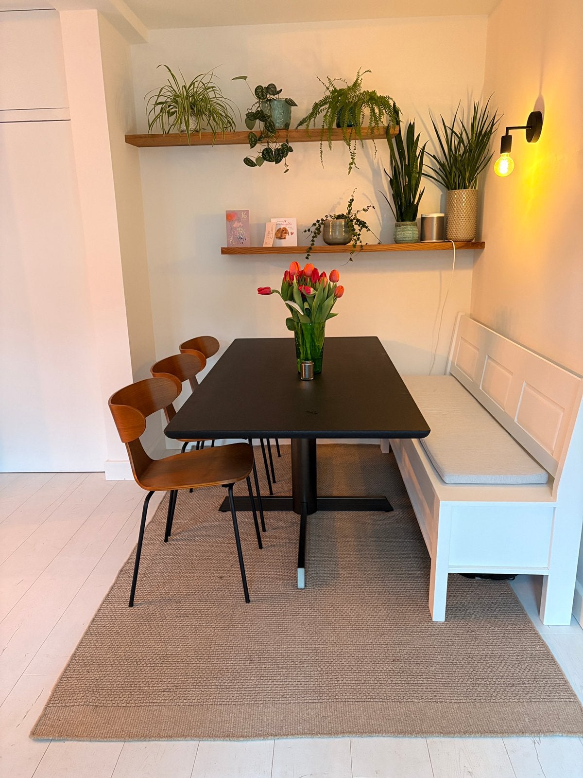 MASSIEF EIKENHOUTEN RECHTHOEKIGE TAFEL VAN MERK DYYK, Ophalen, Eikenhout, 50 tot 100 cm, Zo goed als nieuw