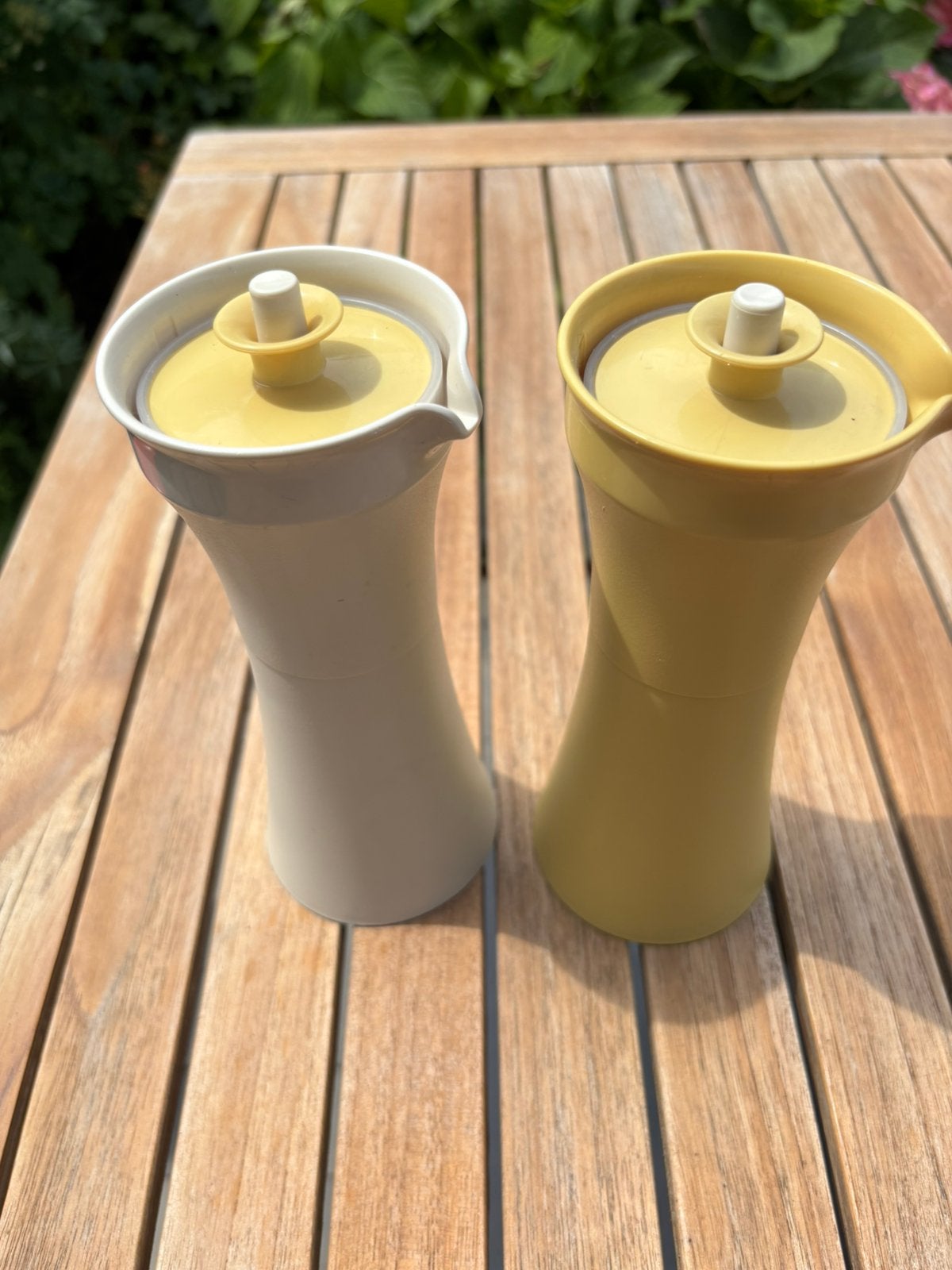 Olie en azijn setje Tupperware jareb ‘70, Huis en Inrichting, Keuken | Tupperware, Ophalen of Verzenden, Gebruikt, Overige typen