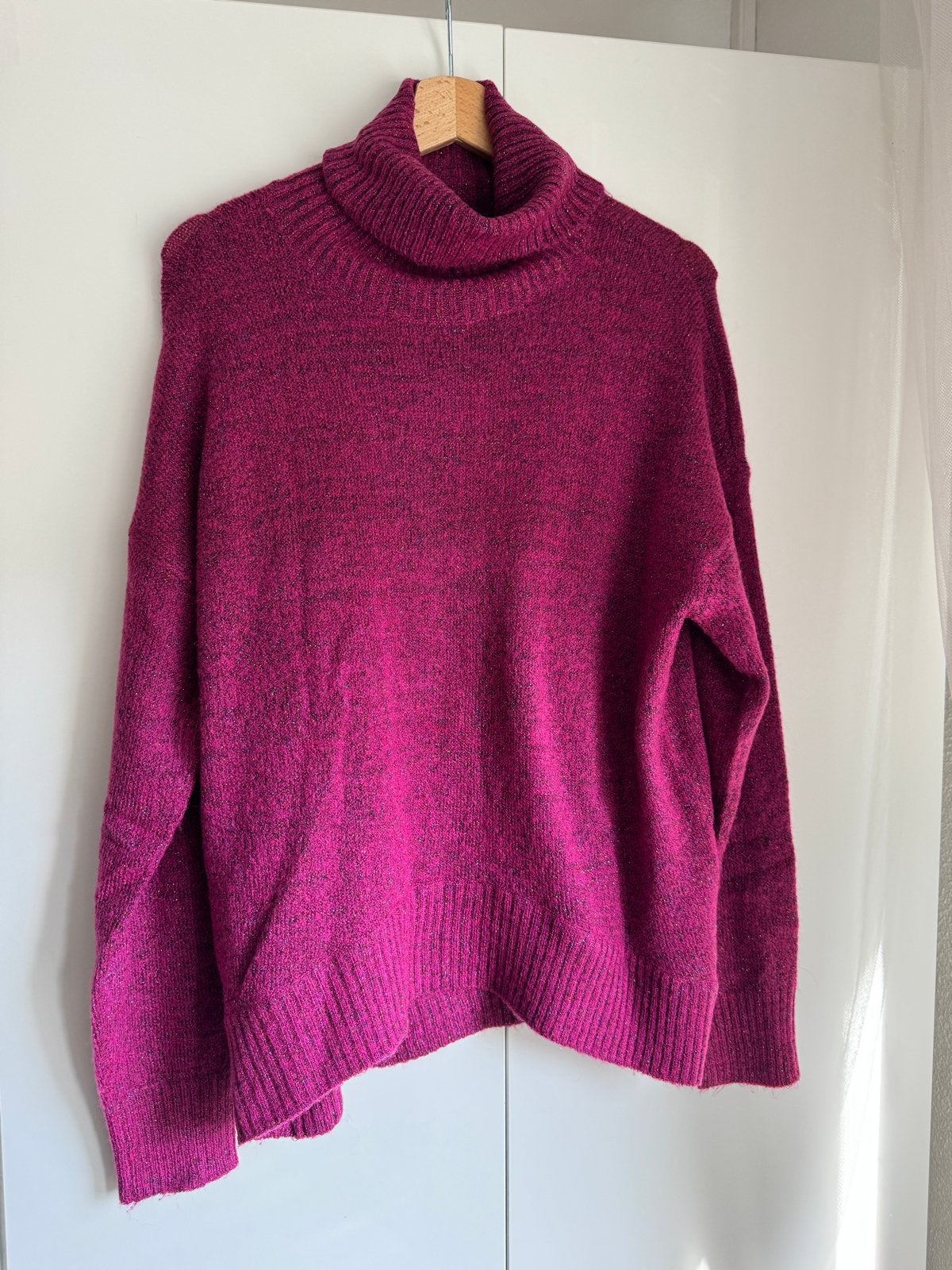 Vero Moda fuchsia coltrui met glitter - maat M, Kleding | Dames, Ophalen of Verzenden, Zo goed als nieuw, Maat 38/40 (M), Roze