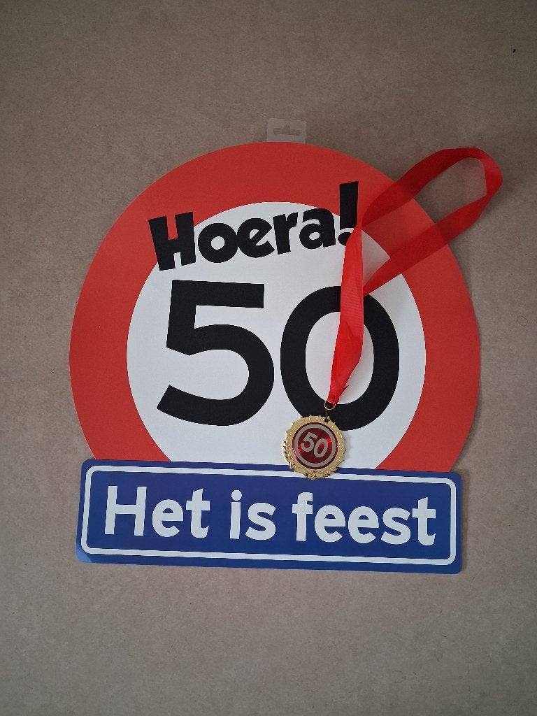 Versiering 50 jaar! Medaille 50!, Ophalen, Nieuw, Versiering, Abraham of Sarah