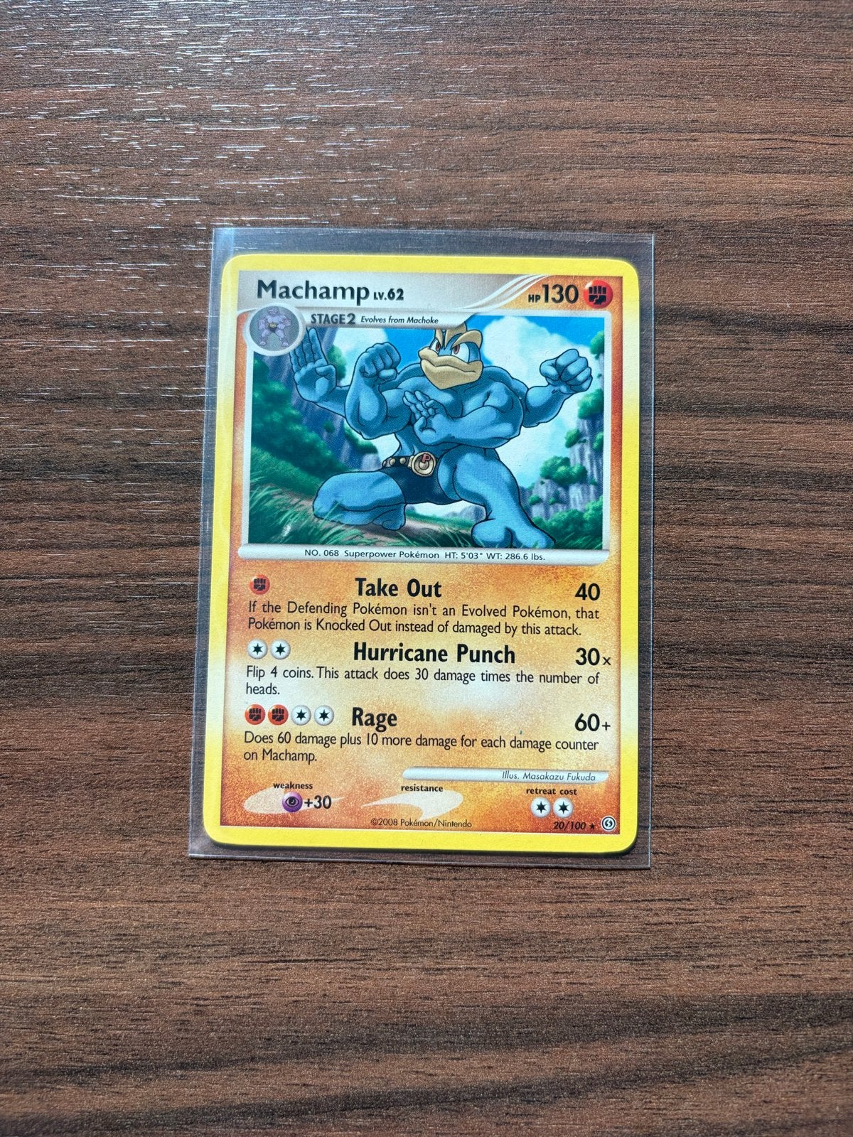 Machamp Lv.62 Pokémon Kaart - 2008 Nintendo, Ophalen of Verzenden, Gebruikt, Losse kaart