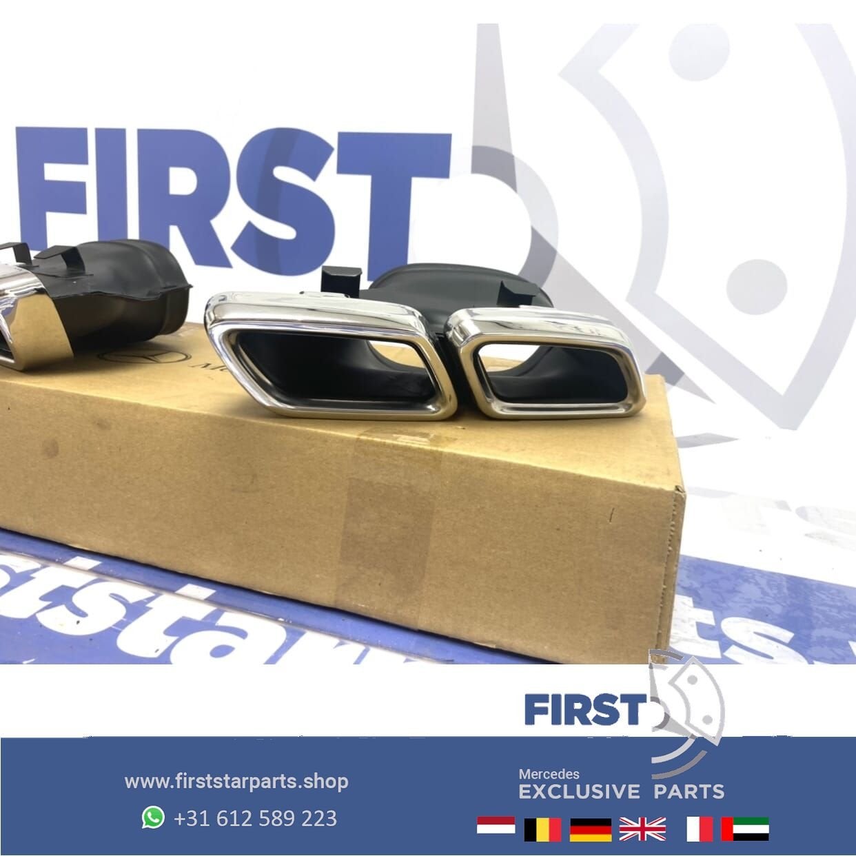 W205 C205 C63 AMG UITLAAT SIERSTUKKEN SET voor Mercedes C Kl, Gebruikt, -, Ophalen of Verzenden, -