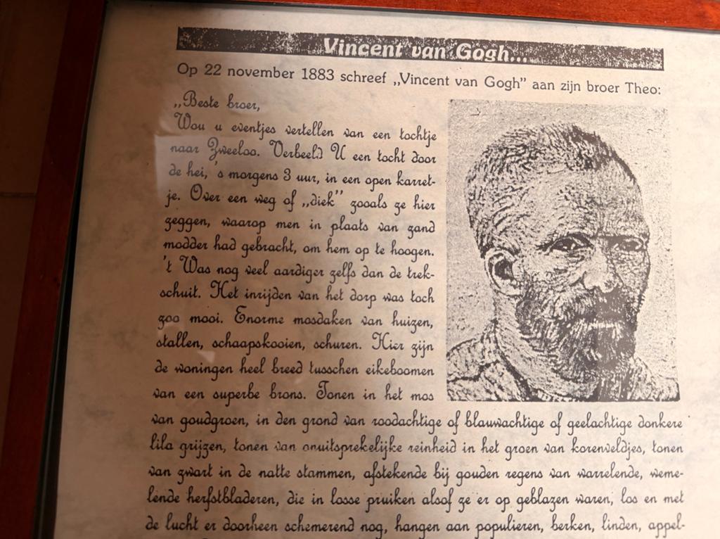 Ingelijste brief Vincent van Gogh aan zijn broer Theo, Huis en Inrichting, Ophalen of Verzenden, Zo goed als nieuw, Decoratieobject