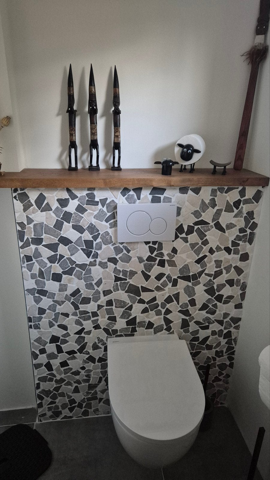 Natuursteen Mozaïek Tegels 30x30 cm - Grijs/Wit, Ophalen, Nieuw, 20 tot 40 cm, Minder dan 5 m²