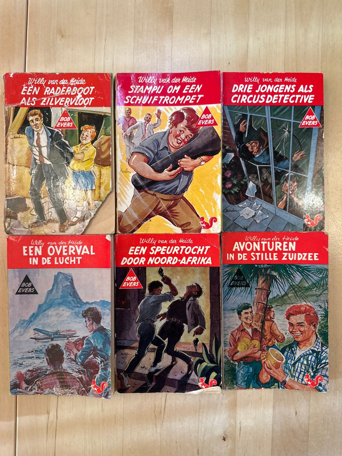 Willy van der Heide - Bob Evers boeken (6 stuks), Boeken, Avontuur en Actie, Gelezen, Ophalen of Verzenden