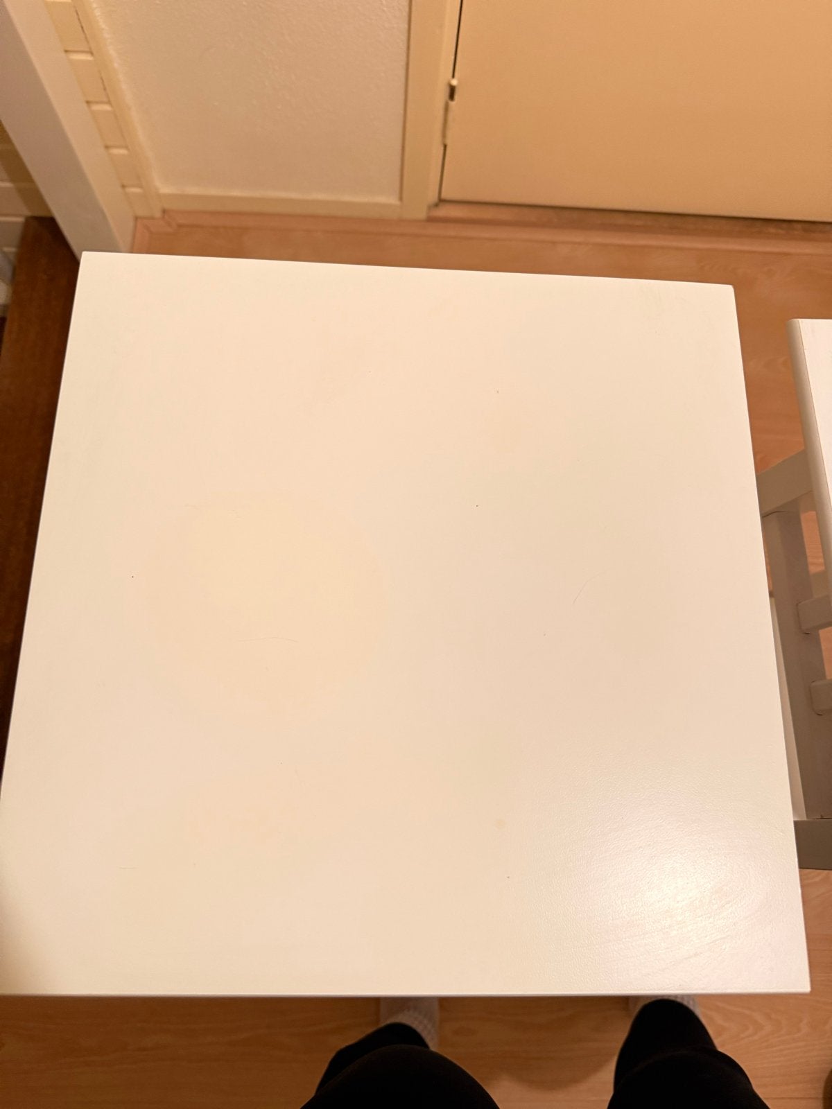 Witte plantentafel / bijzettafel, 32x32x78 cm, Ophalen, Minder dan 55 cm, Gebruikt, Vierkant