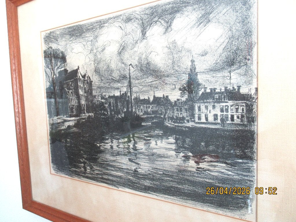 Jan ten Have  -  Groninger Ploeg, 1950 - 1999, Gesigneerd, 51 cm, Overige technieken