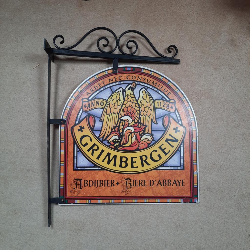 Grimbergen reclamebord, Verzamelen, Merken en Reclamevoorwerpen, Ophalen, Reclamebord