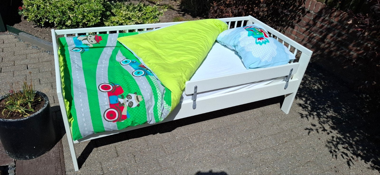 Zeer compleet juniorbed, als nieuw!, 70 tot 85 cm, 140 tot 160 cm, Zo goed als nieuw, Ophalen
