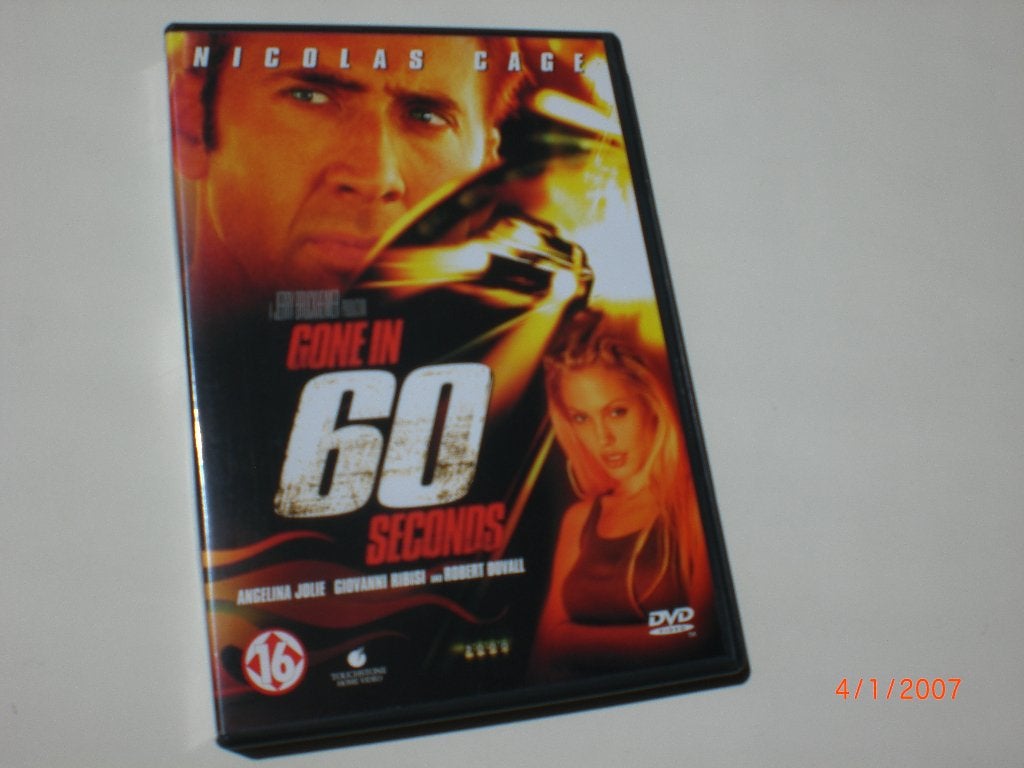 dvd Gone in 60 Seconds Nicolas Cage Angelina Jolie Robert Du, Engels, Vanaf 16 jaar, Nederlands, Actiethriller