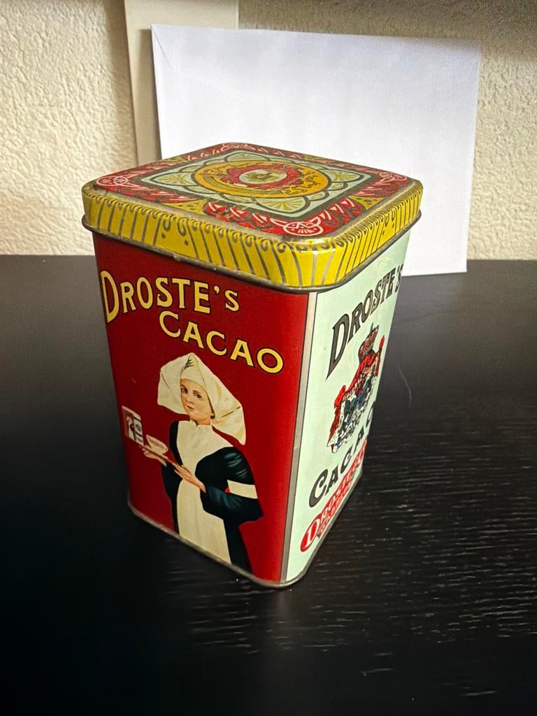Vintage Droste's Cacao Blik - Zeldzaam Verzamelobject, Ophalen of Verzenden, Zo goed als nieuw