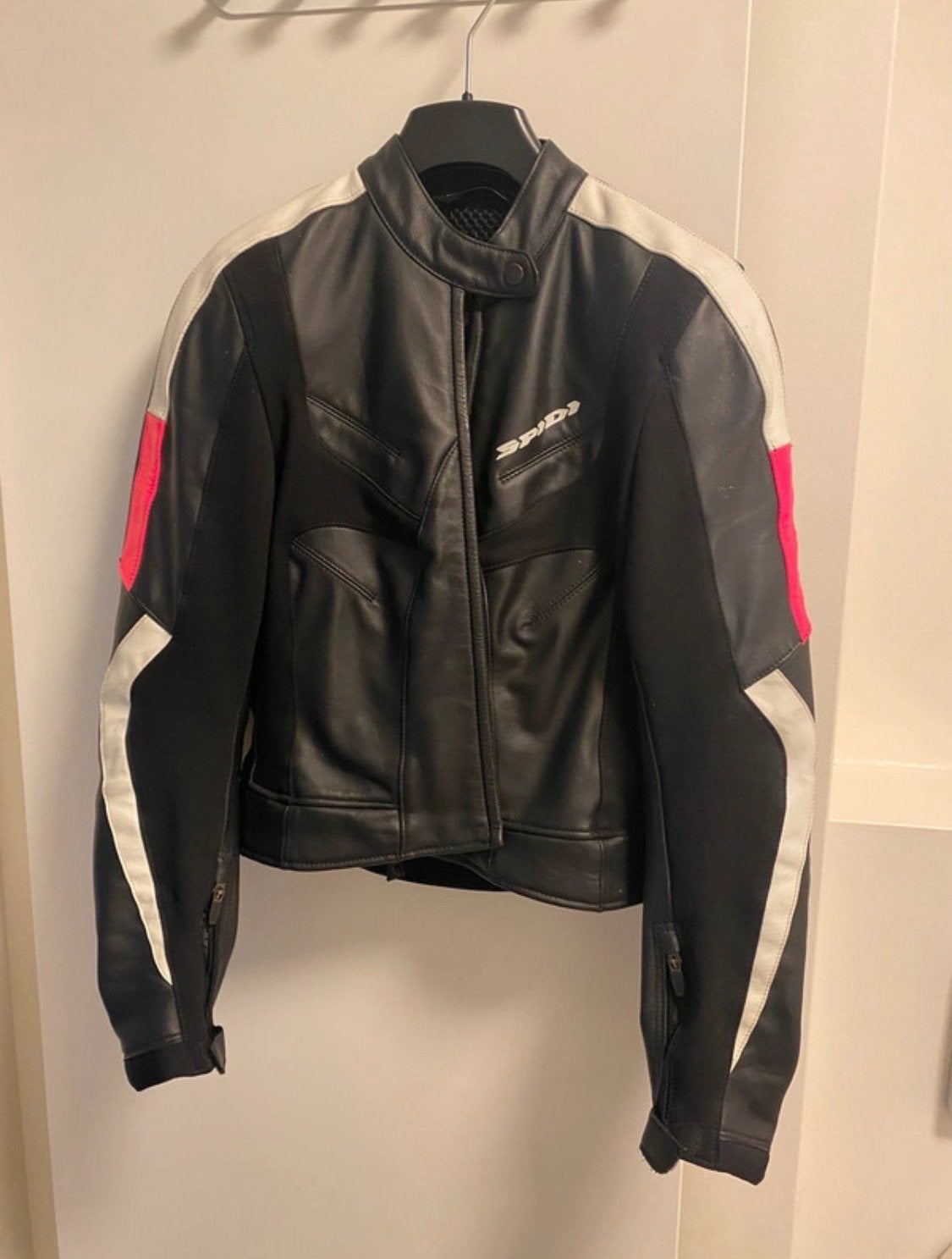 Spidi leren dames motorpak (zwart/wit/roze) - maat 42, Motoren, Kleding | Motorkleding, Ophalen of Verzenden, Tweedehands, Dames