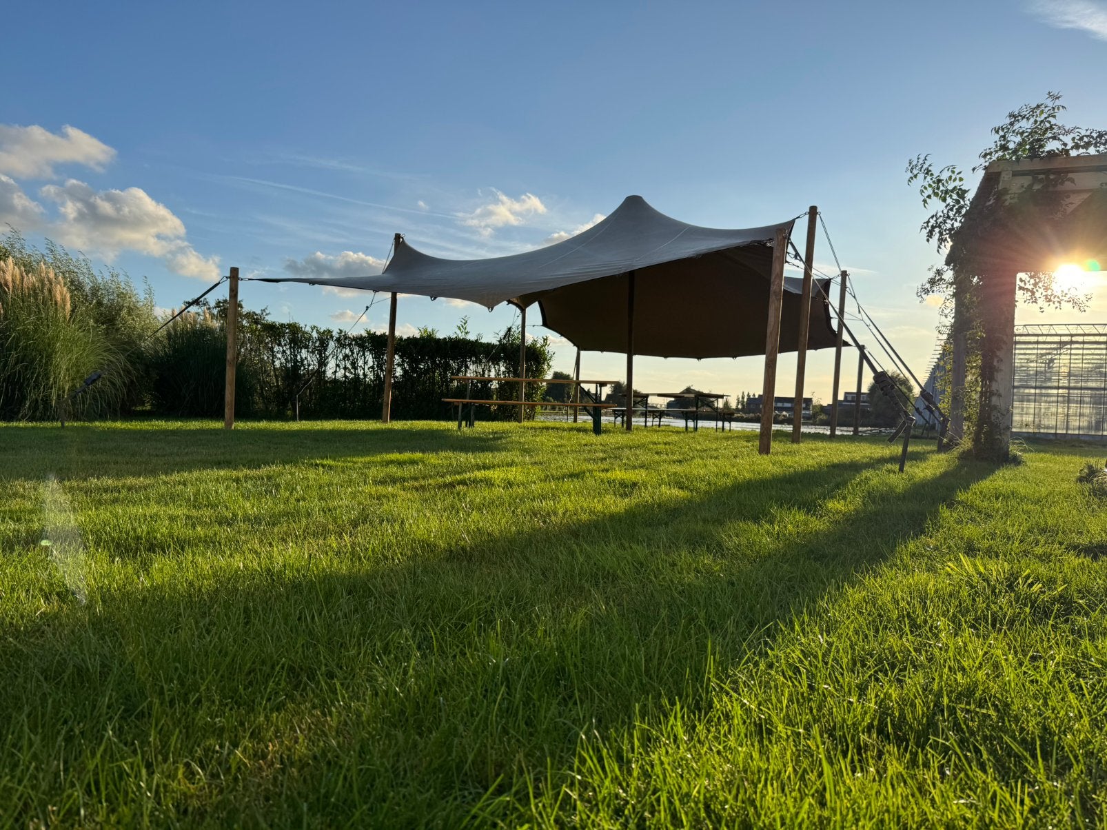 Stretchtent 6x10 te huur, Ophalen, 8 meter of meer, 6 meter of meer, Partytent