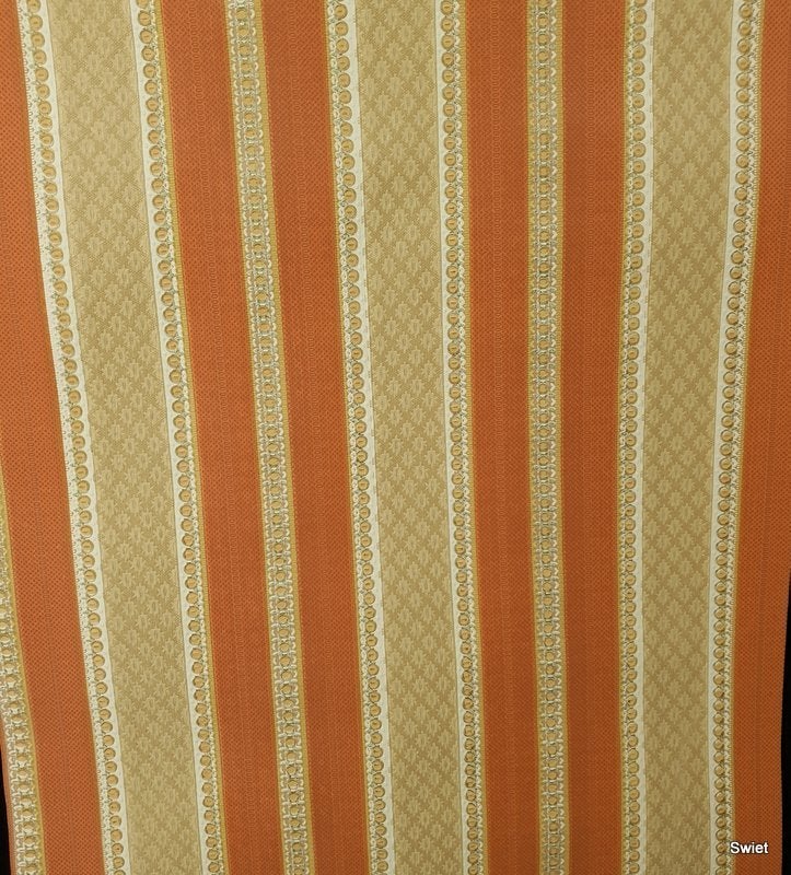 13082 klassiek vintage strepen behang met detail swiet, Verzenden, Beige