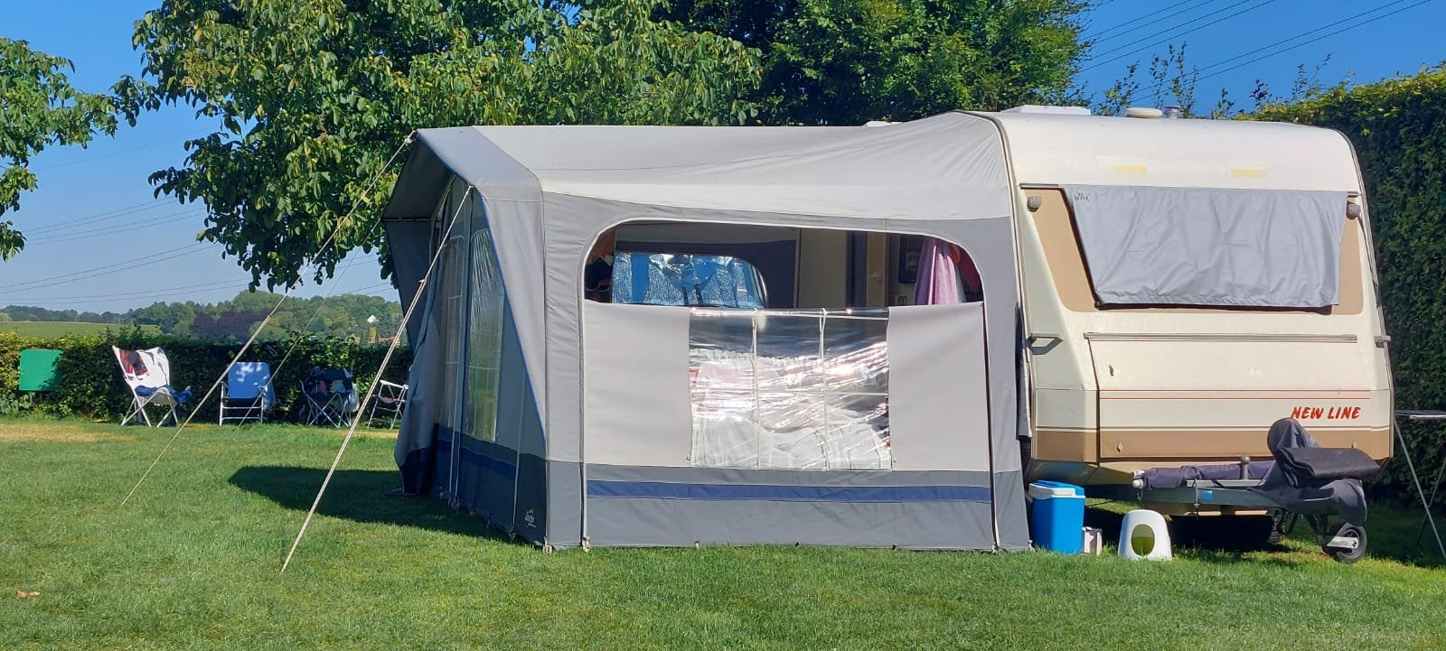 Dethleffs New Line 390. lichtgewicht!, Vast bed, Luifel, Treinzit, Particulier