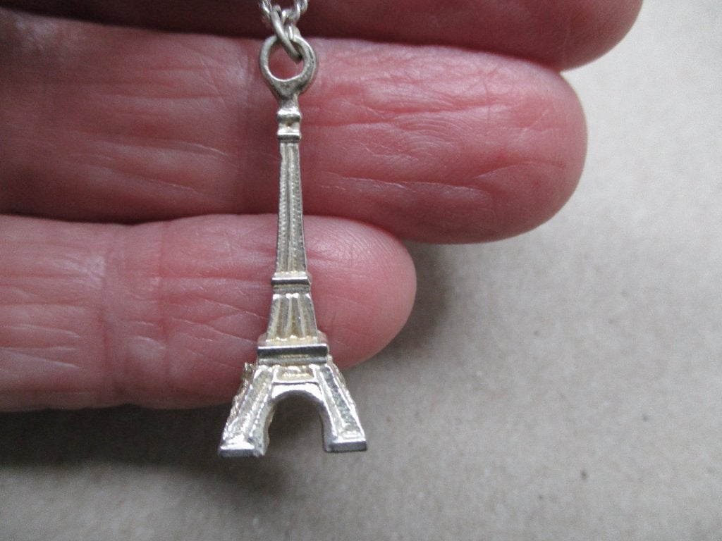 Zilverkleur hangertje model EIFELTOREN, Verzenden, Zo goed als nieuw, Zilver, Overige materialen