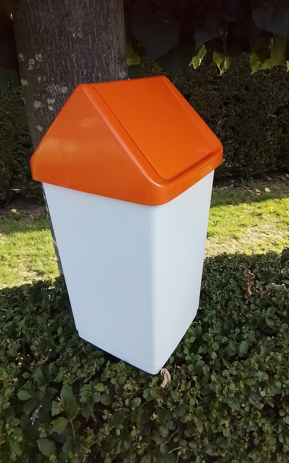 💐VINTAGE PRULLENBAK VAN CURVER ORANJE  - WIT, Minder dan 10 liter, Ophalen of Verzenden, Kunststof